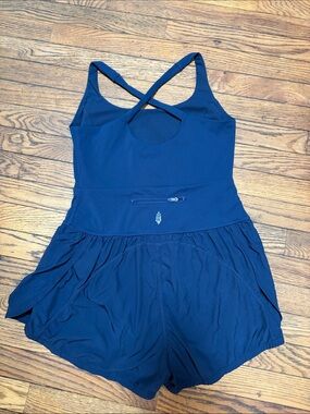 FP Movement by Free People Navy Crossback One-Piece romper (Righteous Runsie)